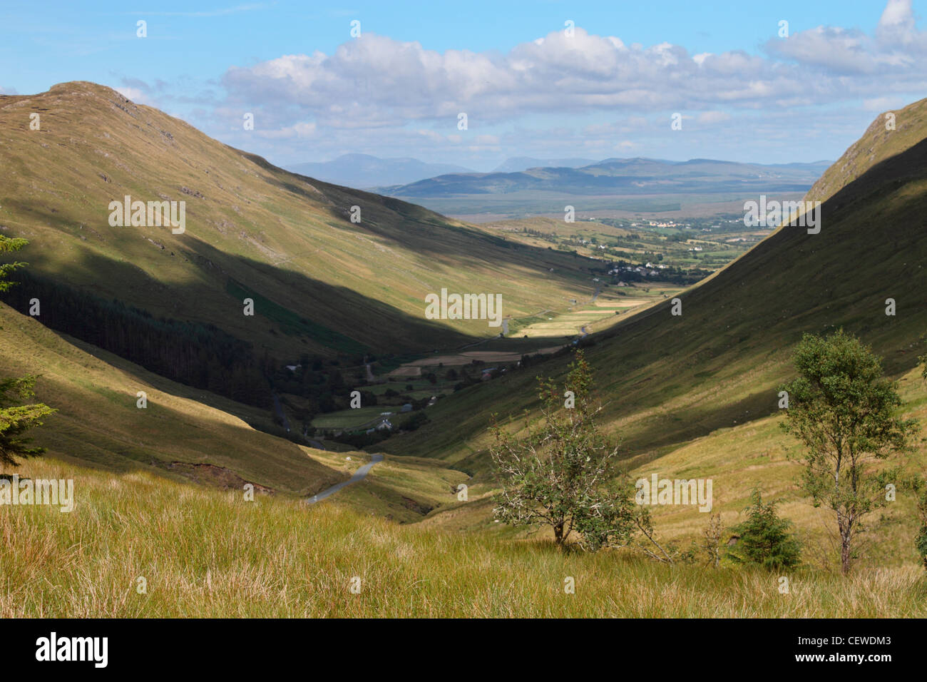 U-shaped valley in Donegal Stock Photo