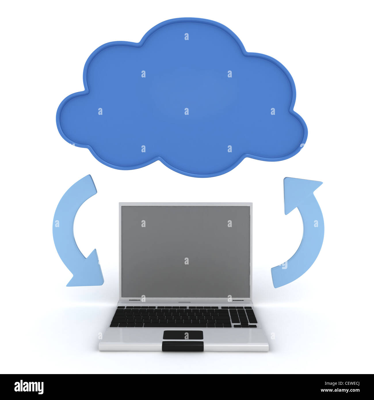 3D Illustration Representing Cloud Computing Stock Photo - Alamy