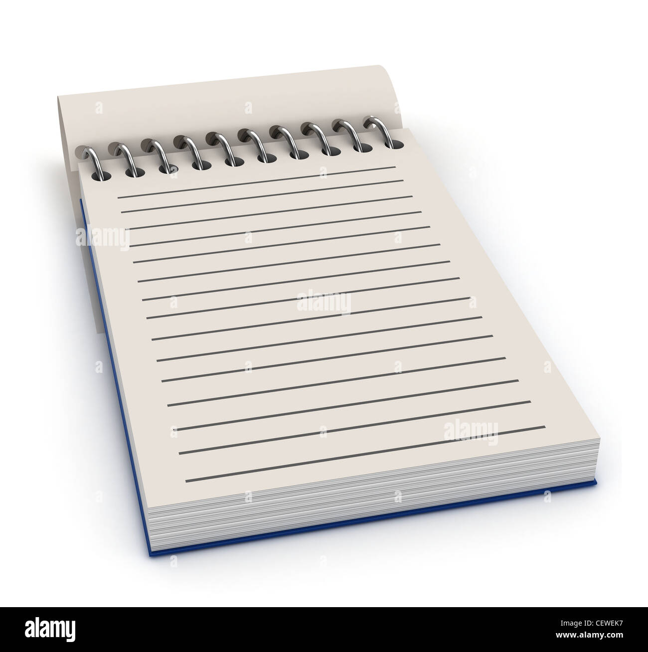 3D Illustration of a Notepad Stock Photo - Alamy