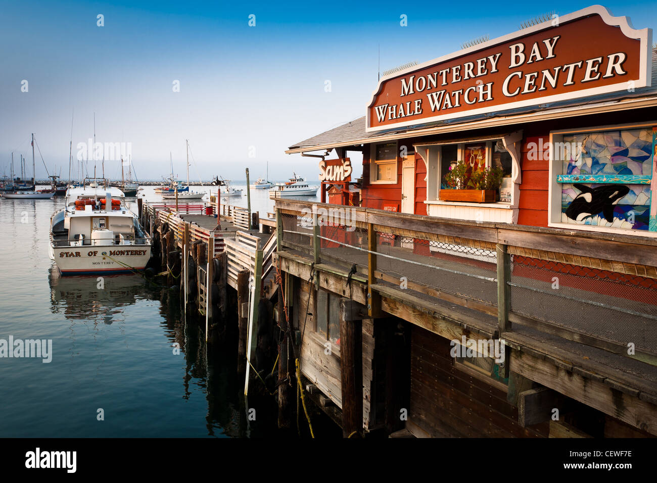 Dock in the marina of Monterey, California Stock Photo