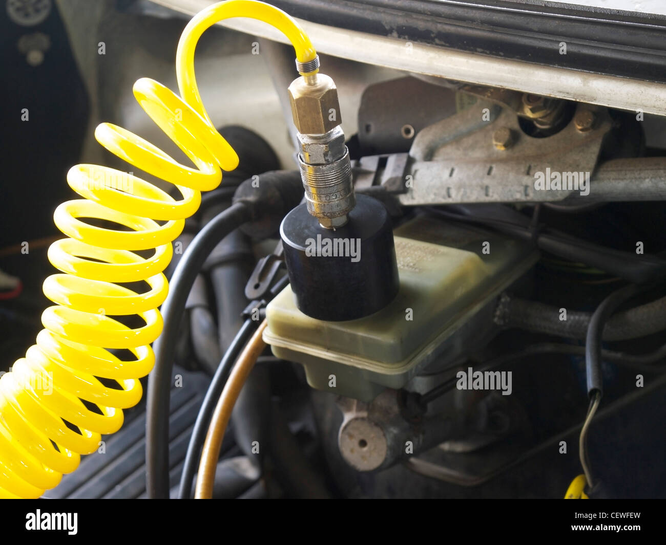 brake pressure bleeding Stock Photo Alamy