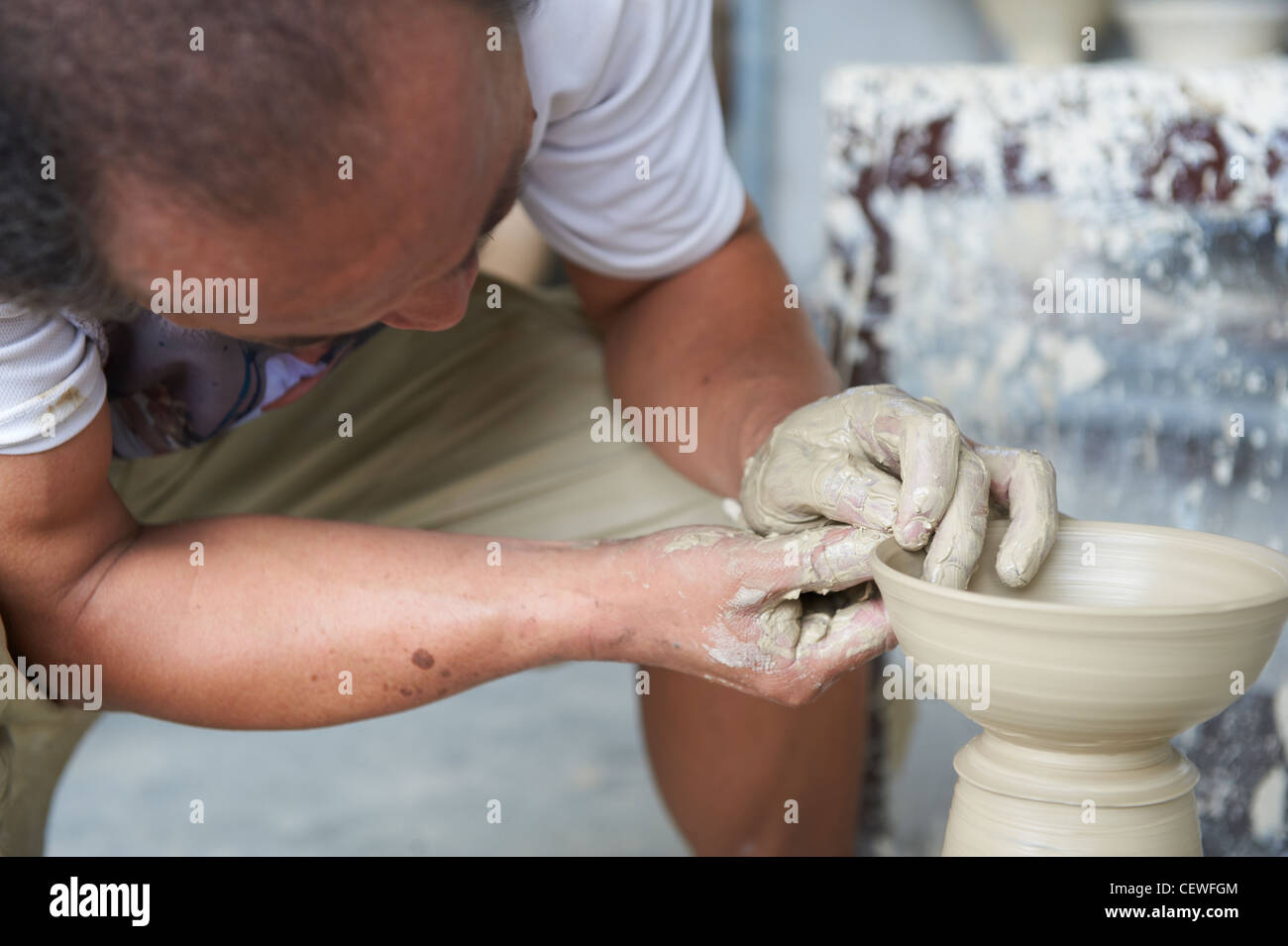 A professional pottery master at the Yingge Ceramics Museum Stock Photo Alamy