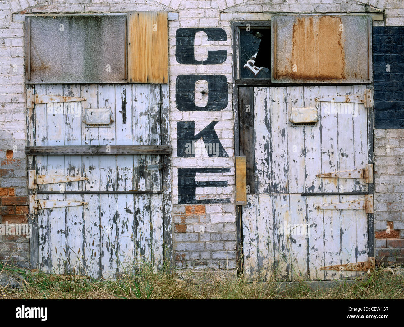 Old film set of historic shop front in Collingwood Victoria Australia