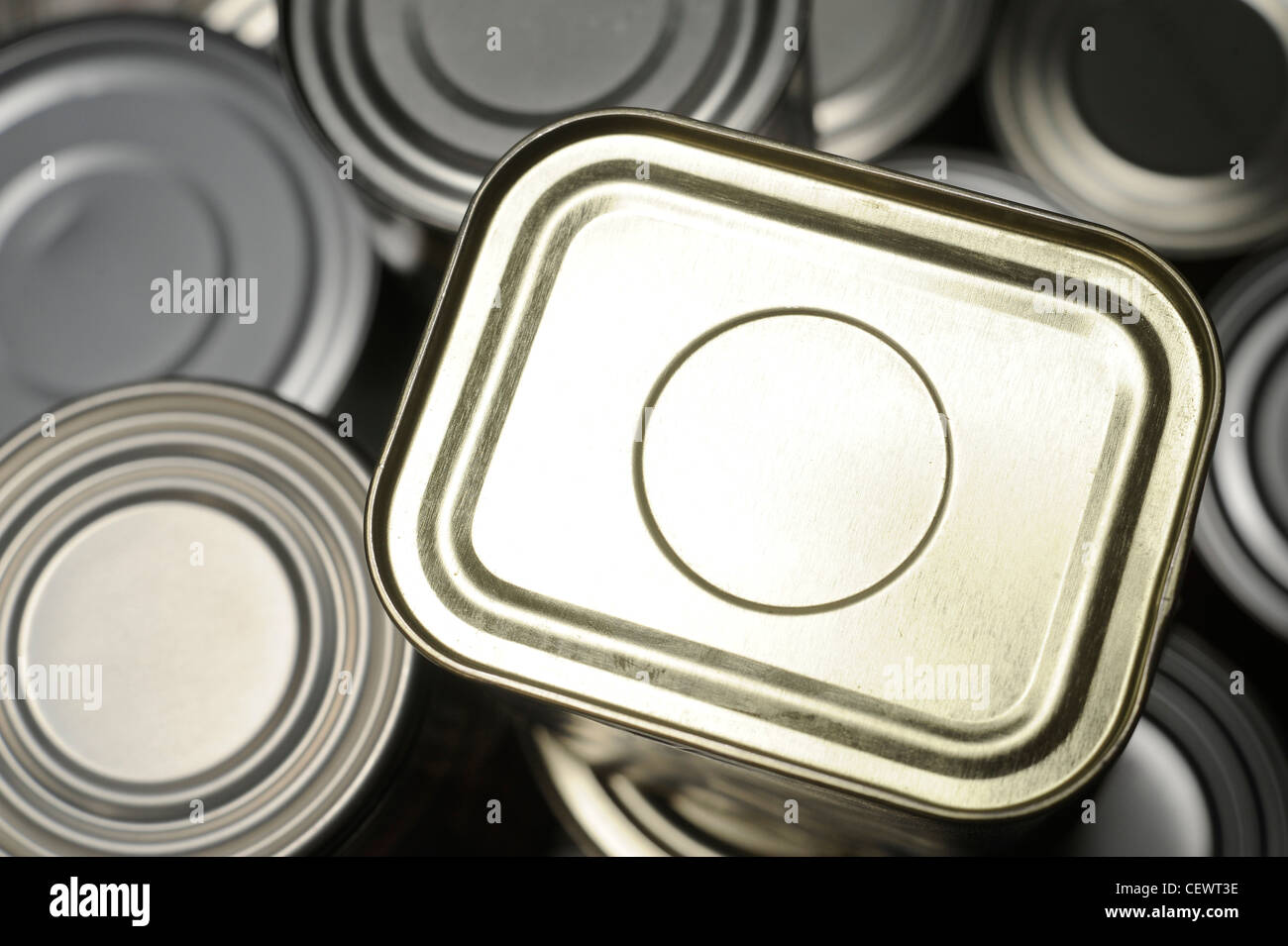 Years Of The Tin Can A still life image of a group of tinned food products Stock Photo