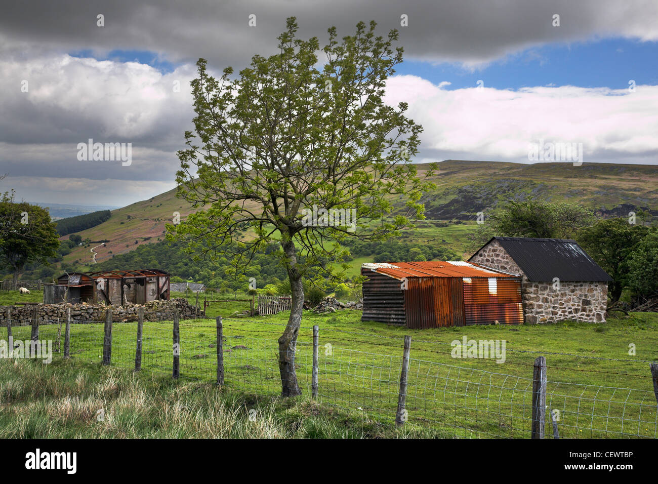 Black Mountains farm Stock Photo Alamy