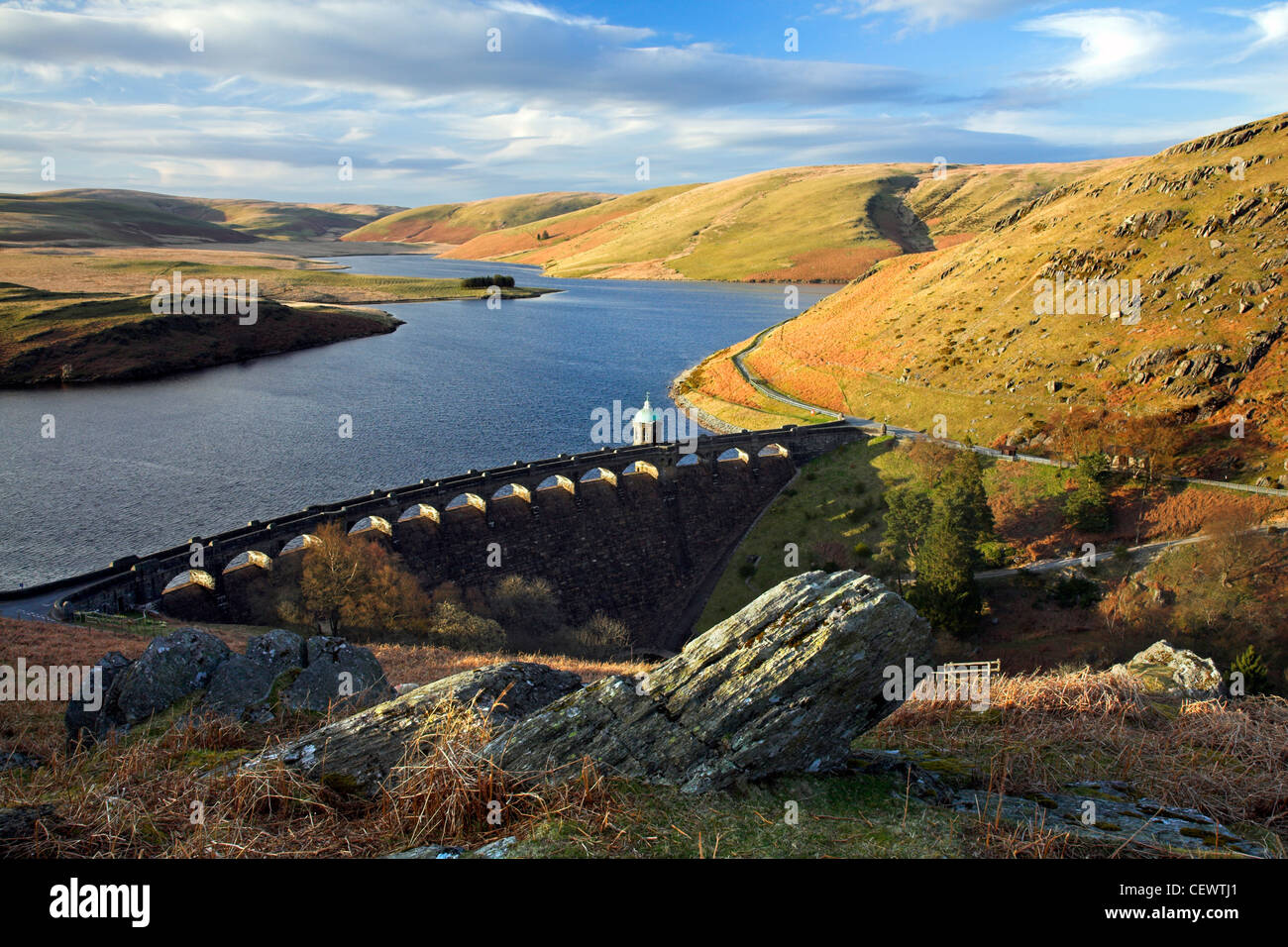 Craig Goch reservoir in Elan Valley. It was built to provide water for the people of Birmingham. Stock Photo
