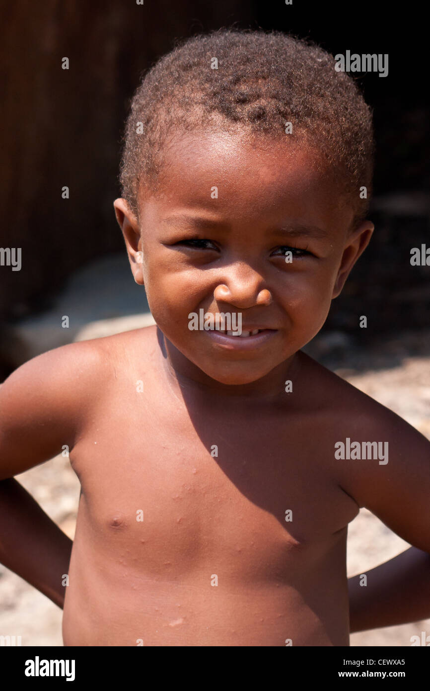 Sakalava child of Ankify, Madagascar Stock Photo