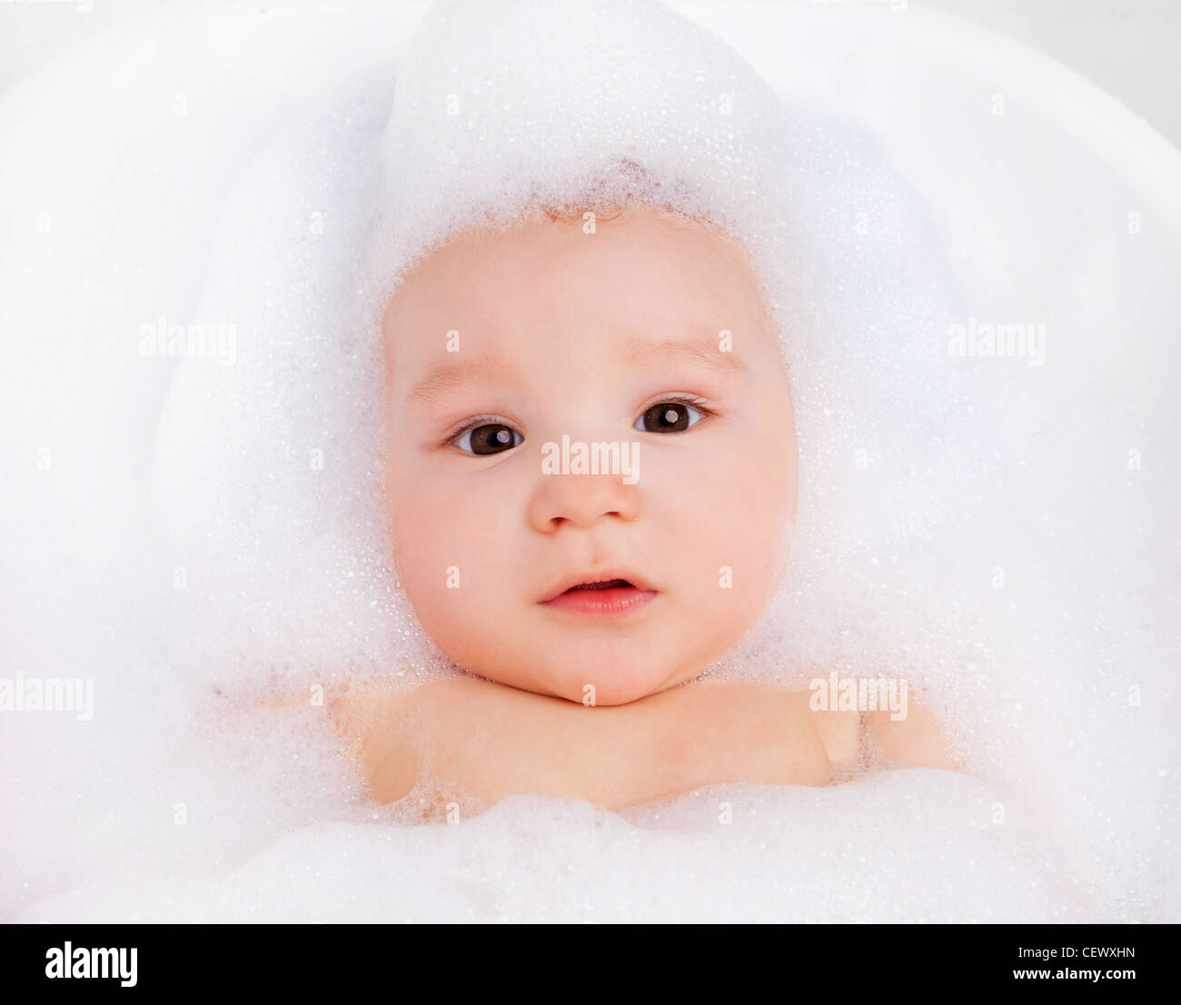 baby taking a bath Stock Photo Alamy