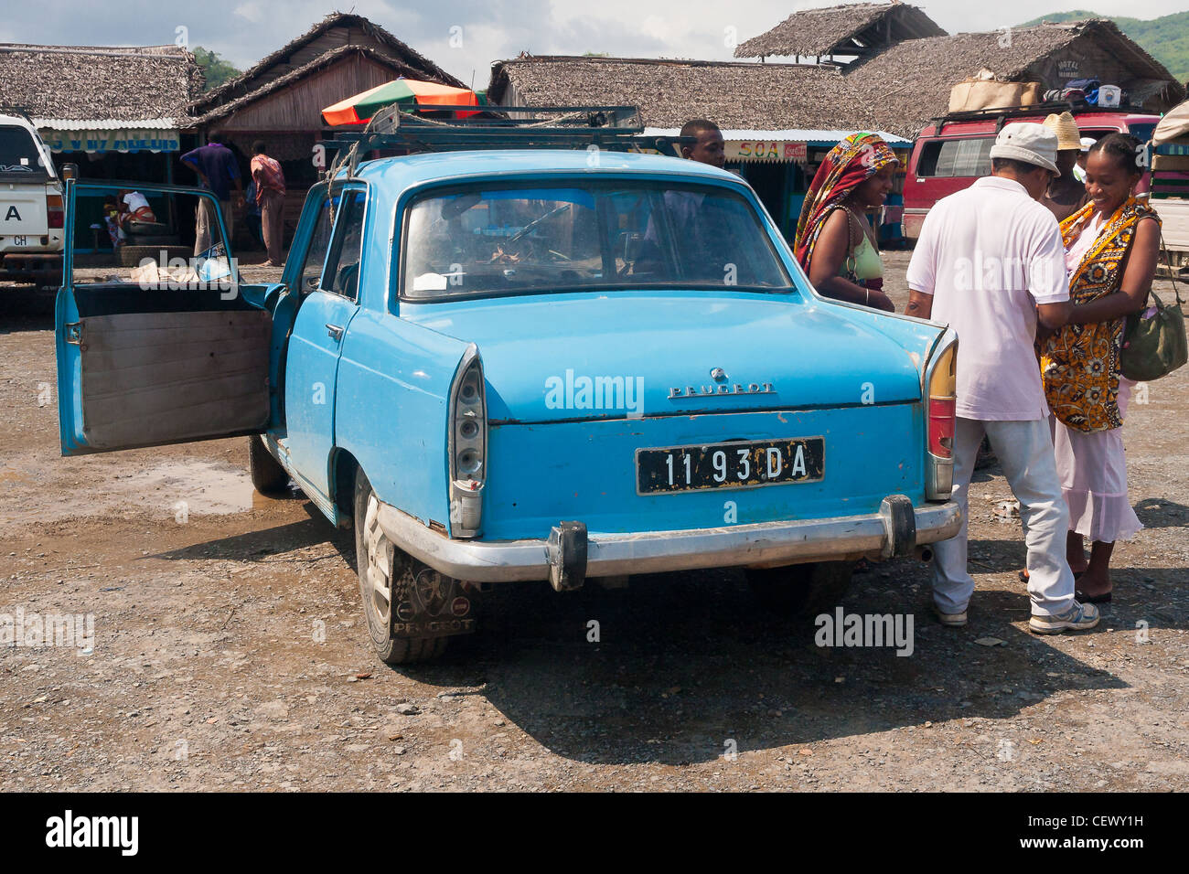 Old car in Ankify, north of Madagascar Stock Photo
