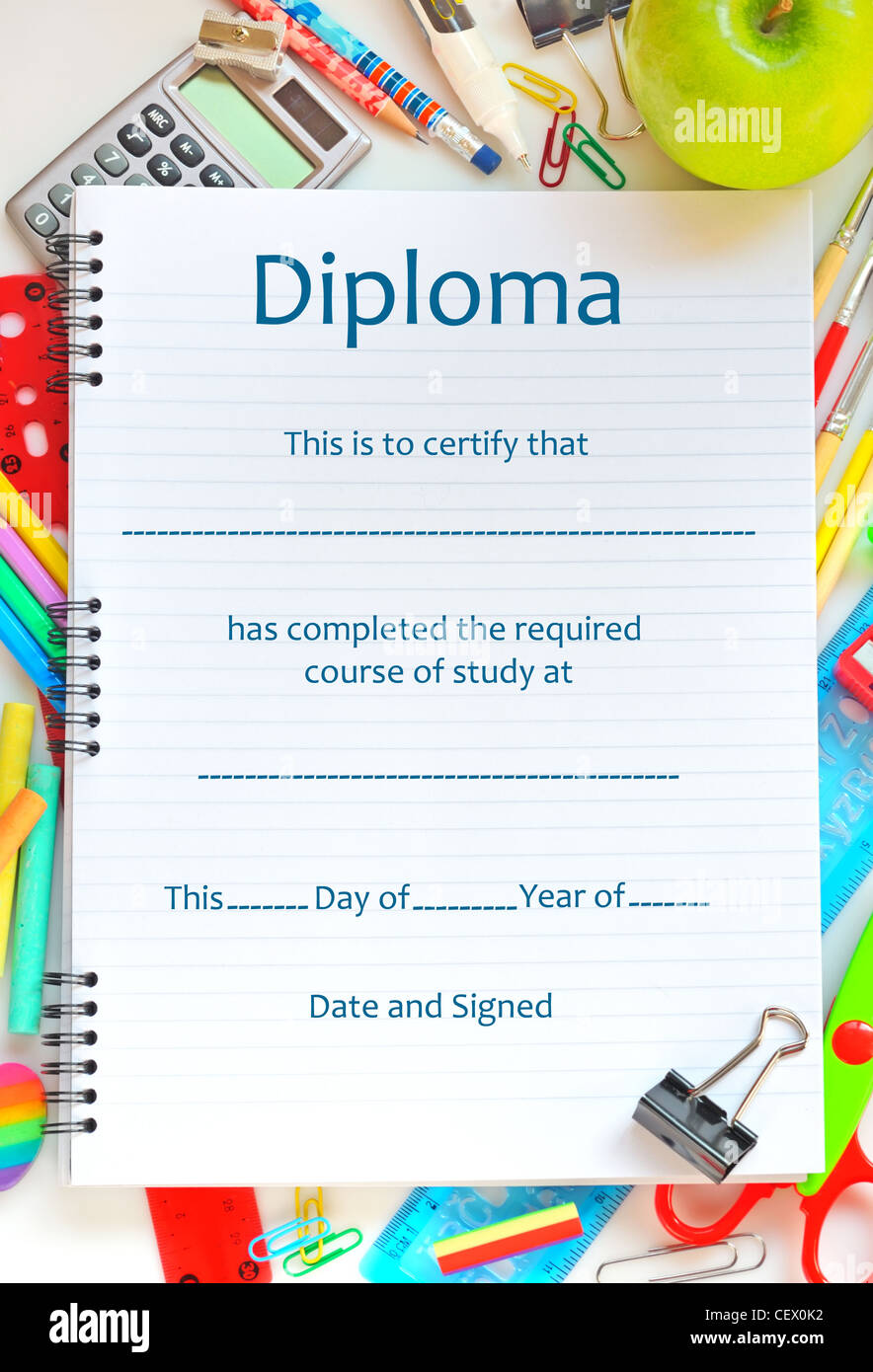 Diploma cartoon hi-res stock photography and images - Alamy