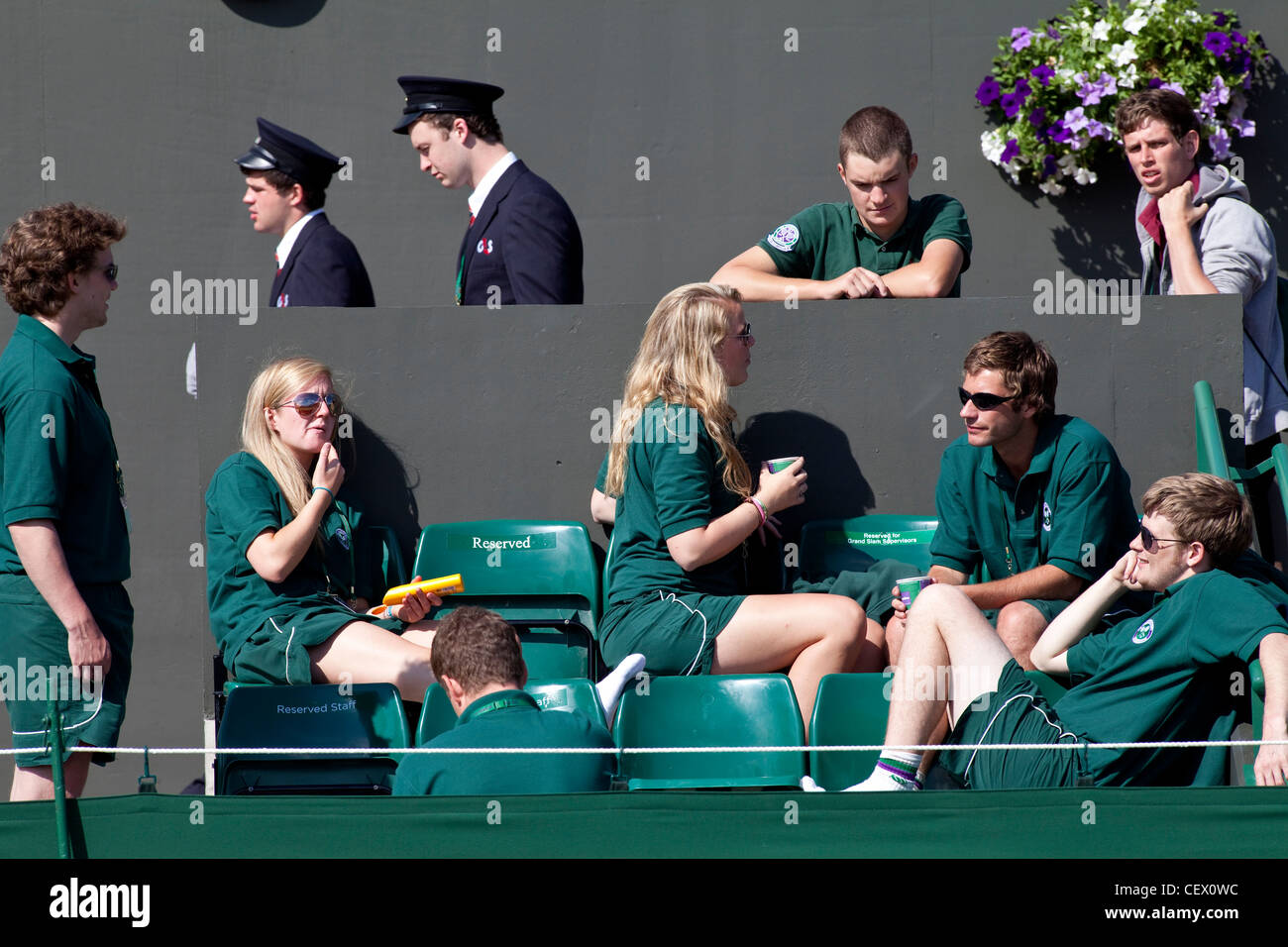 Staff at The Championships Wimbledon Tennis Stock Photo