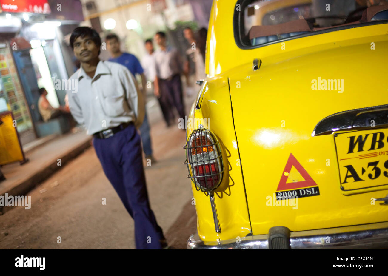 Iconic yellow taxis of Kolkata, India Stock Photo Alamy