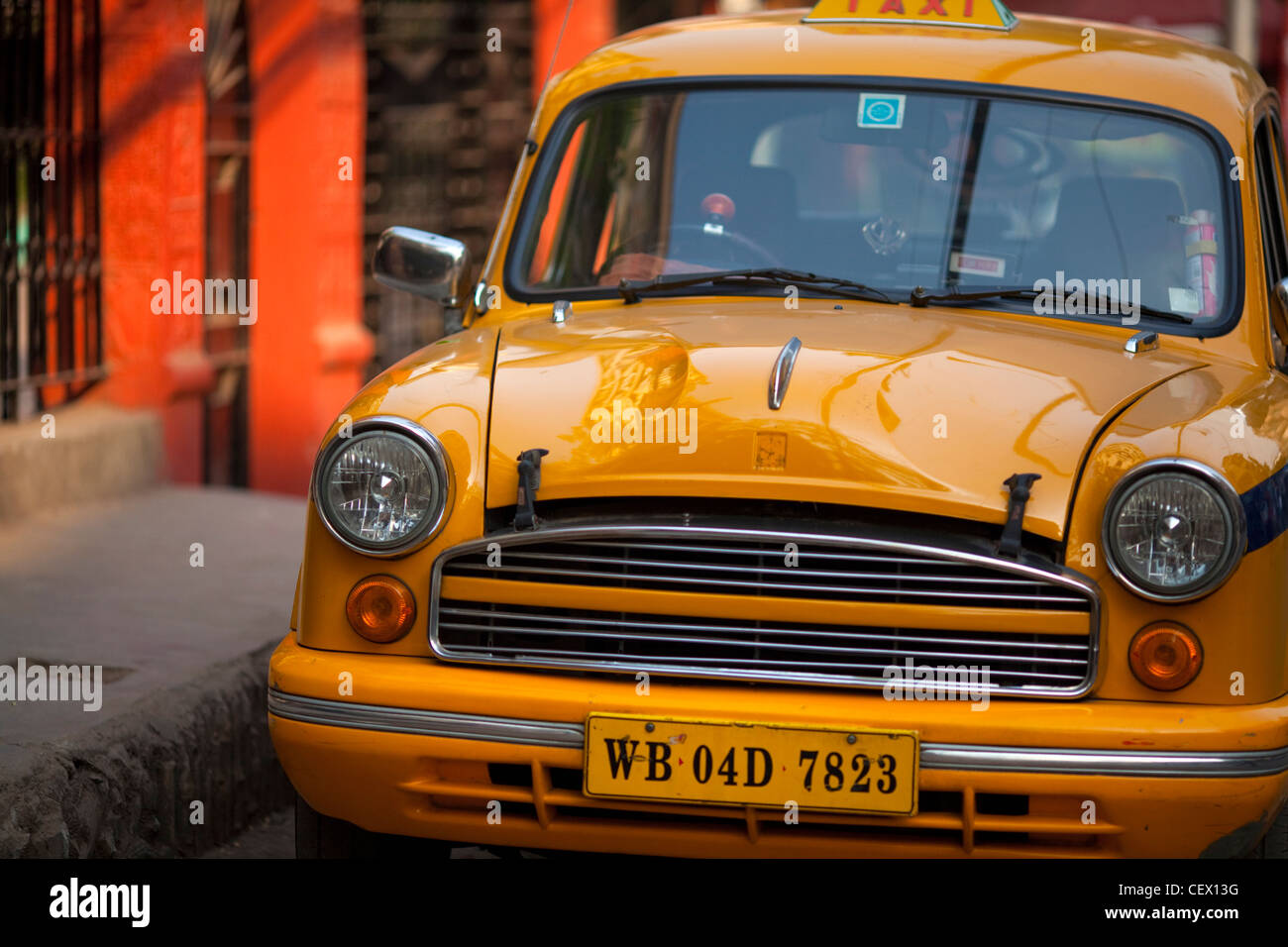 Iconic yellow taxis of Kolkata, India Stock Photo - Alamy