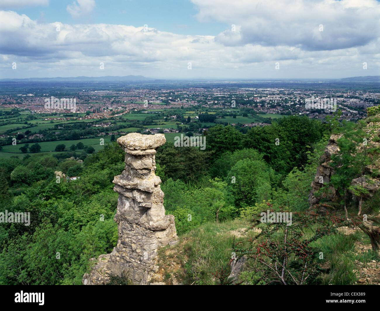The Devils Chimney, a limestone rock formation that stands above a ...