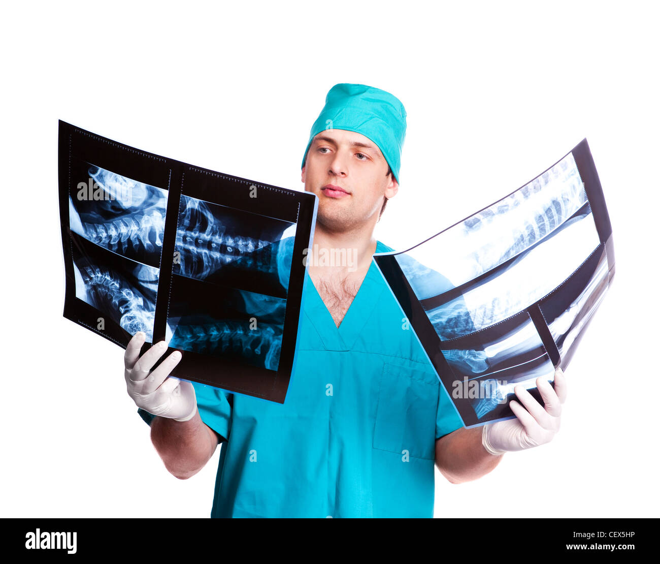 doctor with Xray, isolated Stock Photo Alamy