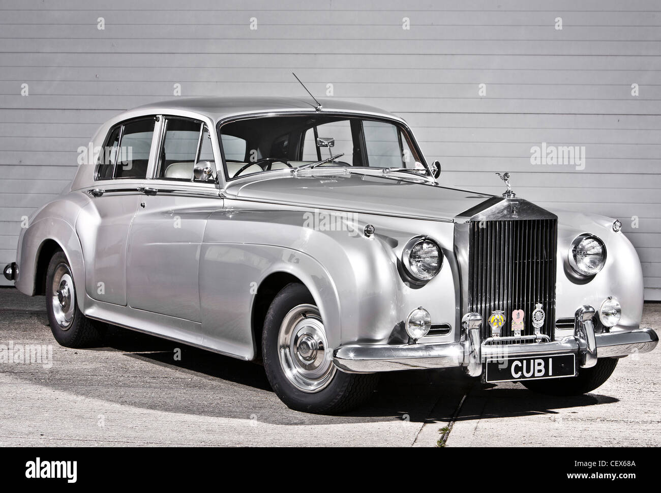 Stationary Rolls Royce, James Bond classic car Stock Photo