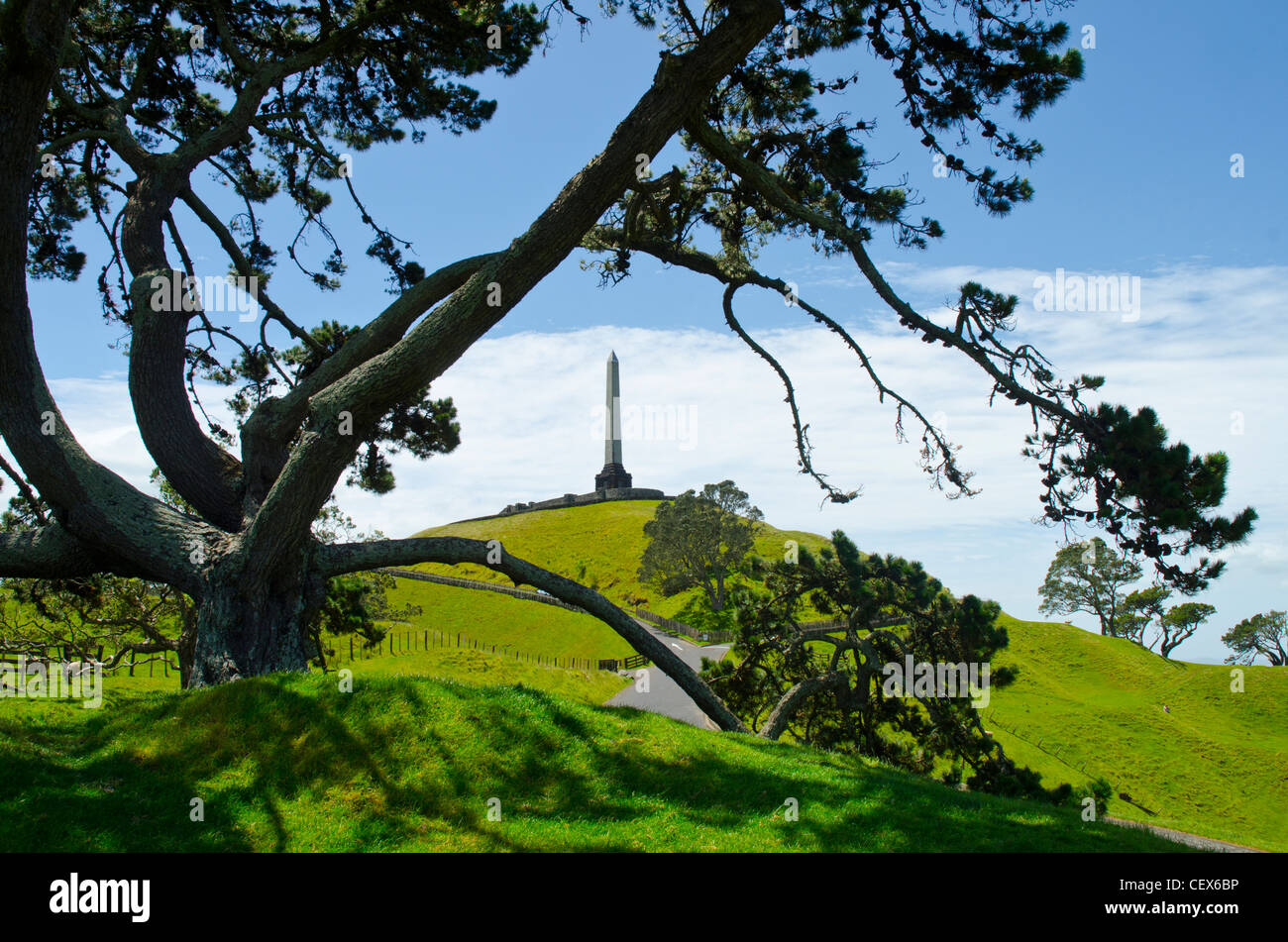View of One Tree Hill Auckland New Zealand Stock Photo