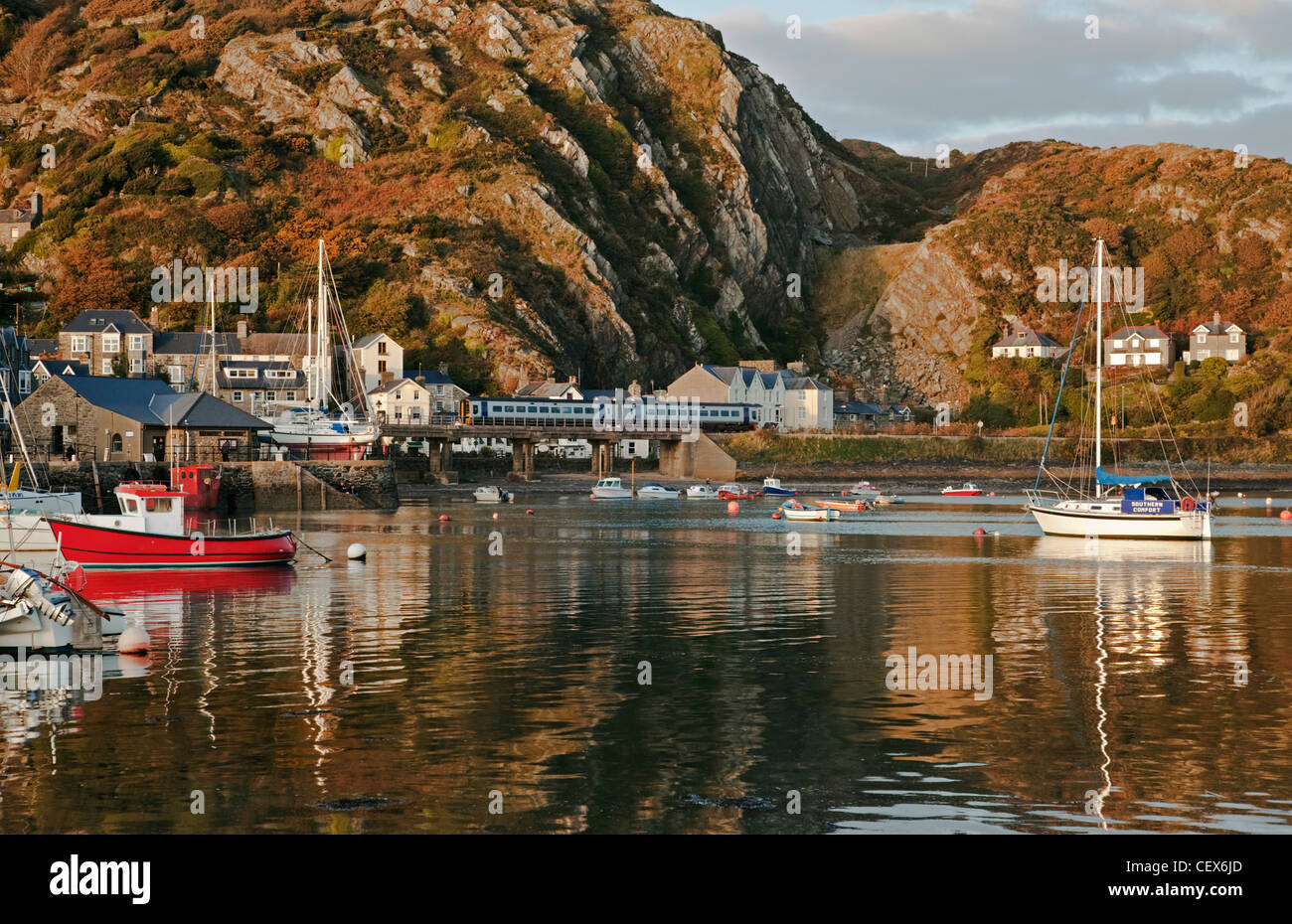 Barmouth harbour, considered to be amongst the most picturesque in Wales. Stock Photo