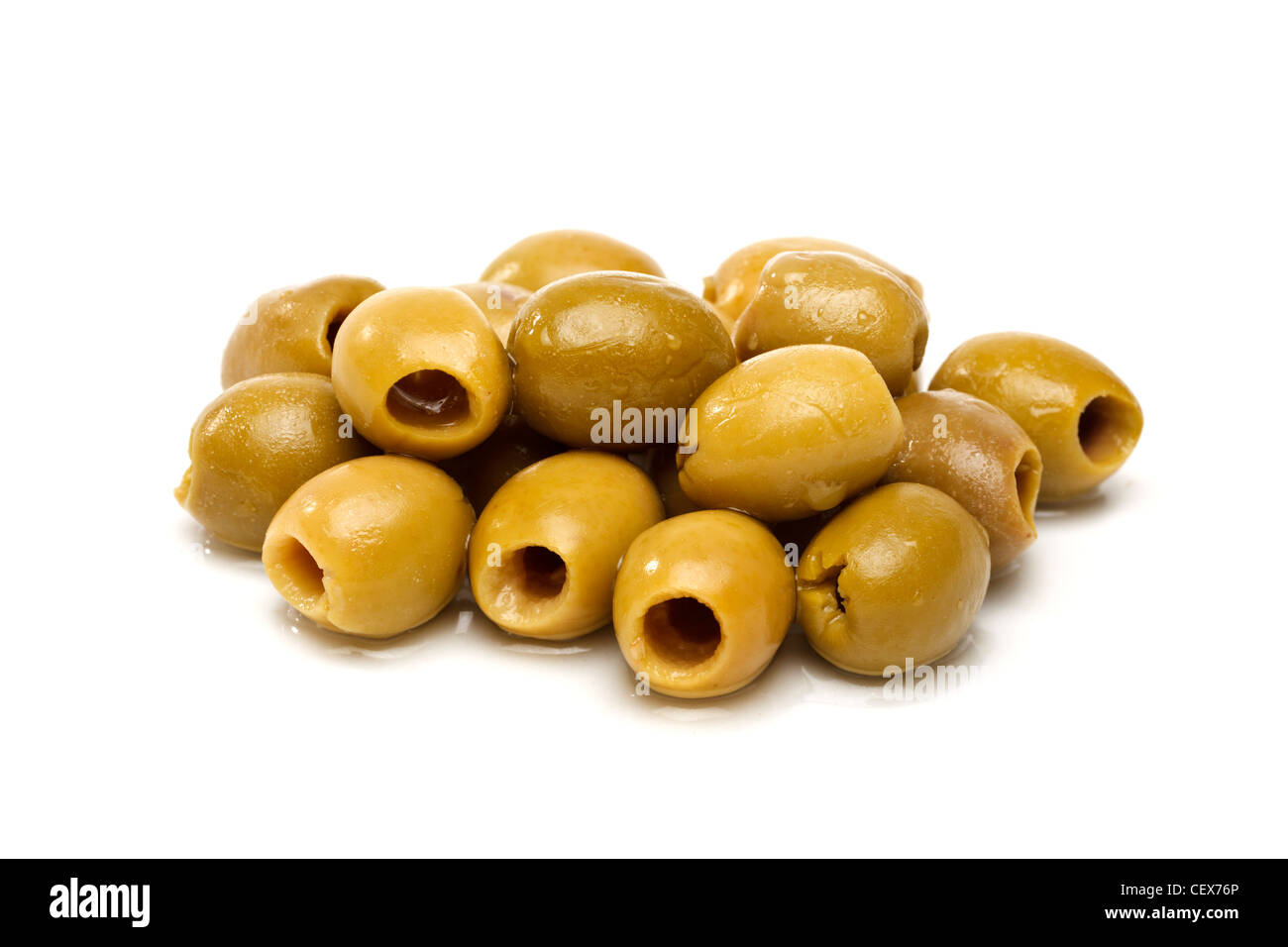 Olives on white background Stock Photo