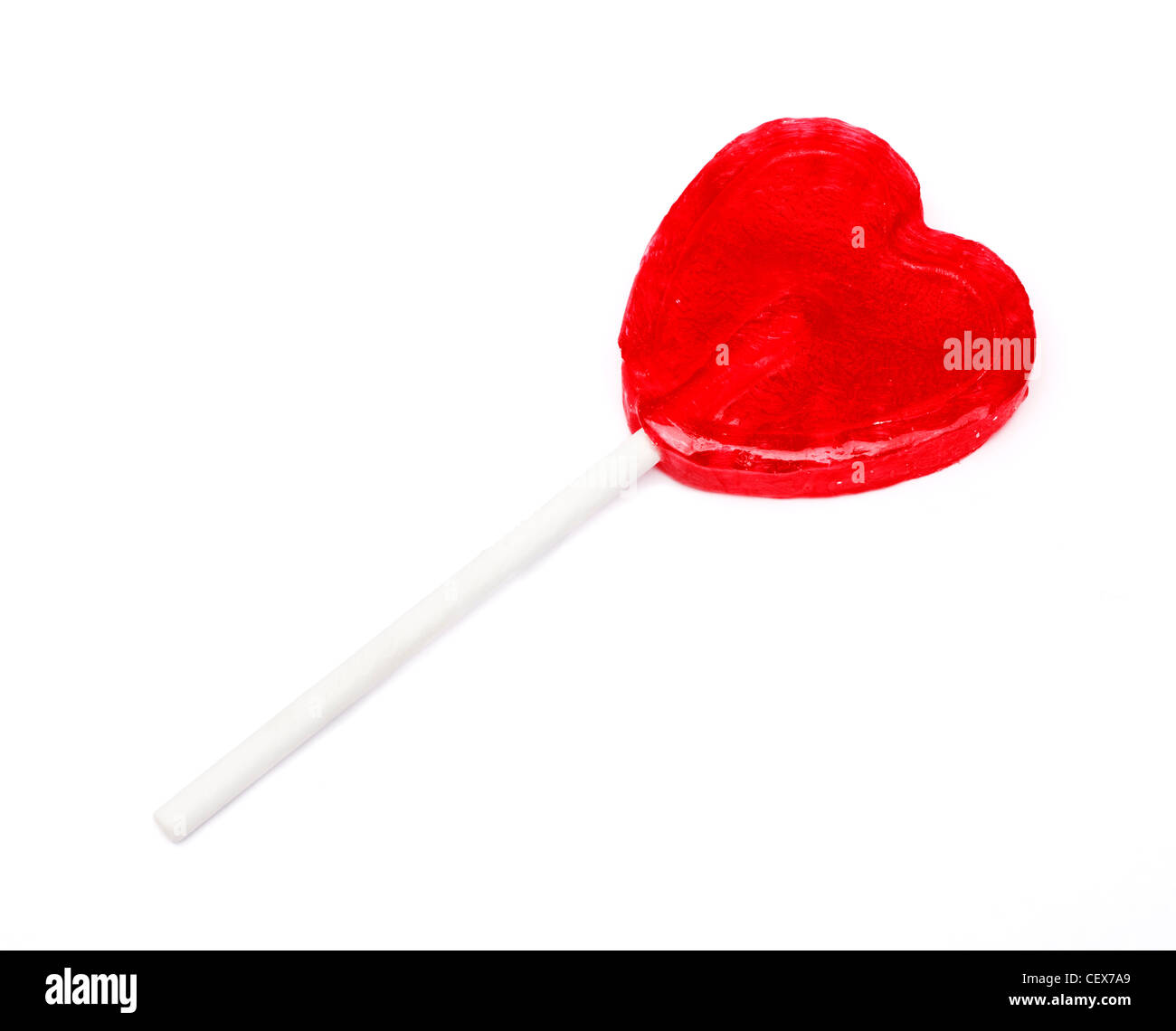 Heart shaped lolly sweet Stock Photo