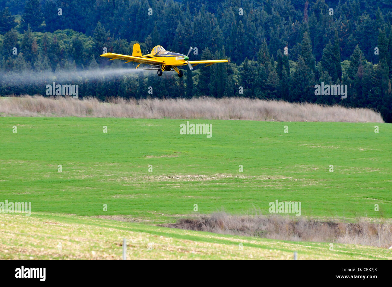 Telem Aviation Ayres SR2-T45 Turbo Thrush crop dusting. Photographed in Israel Stock Photo