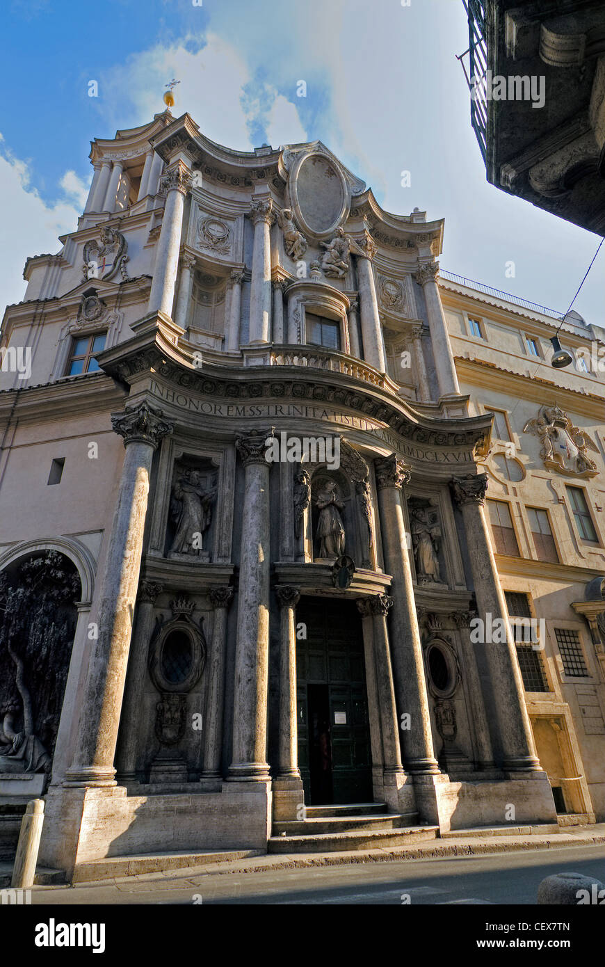 San Carlo alle Quattro Fontane Church, better know as San Carlino, Rome, Latium, Italy Stock Photo