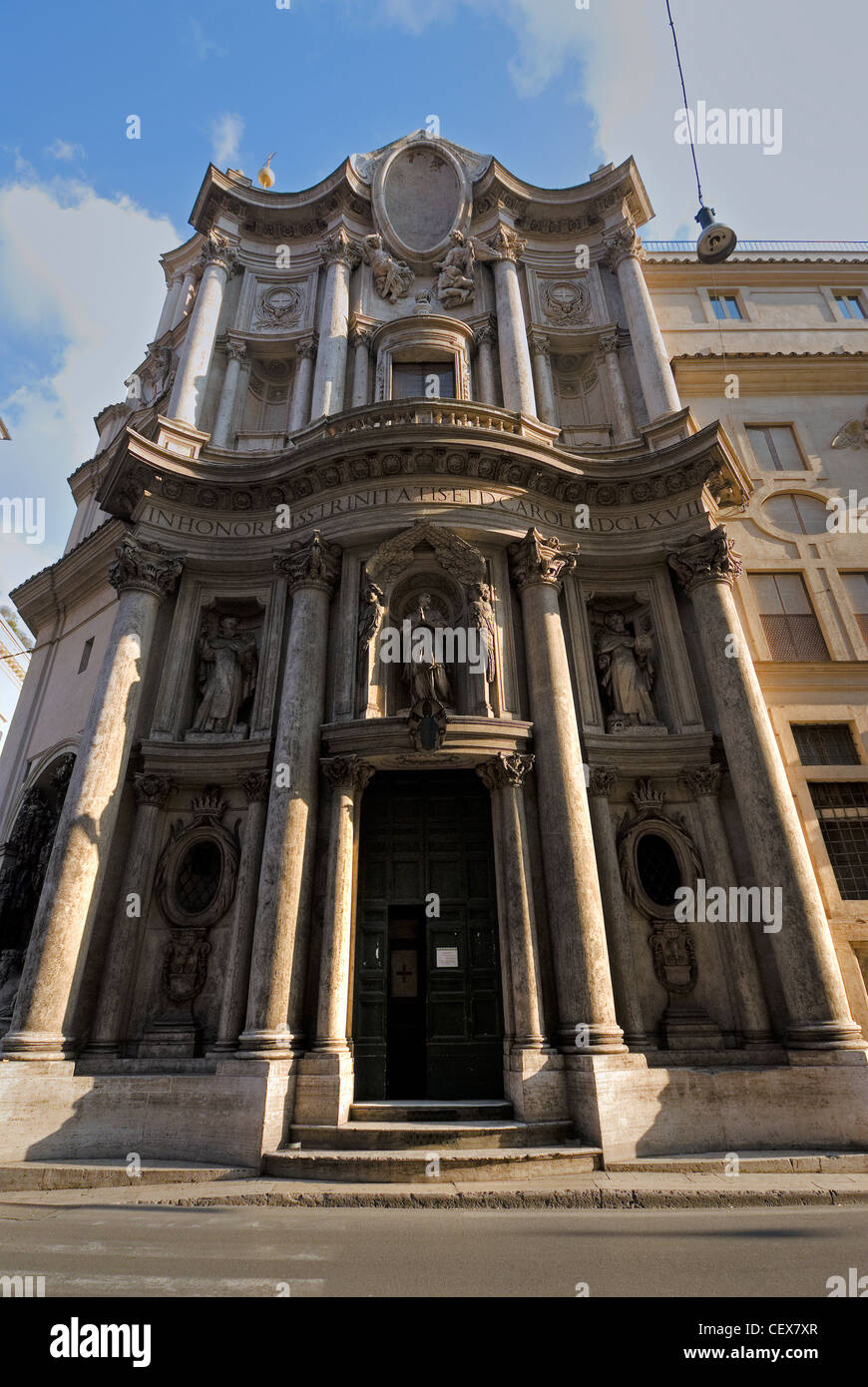 San Carlo alle Quattro Fontane Church, better know as San Carlino, Rome, Latium, Italy Stock