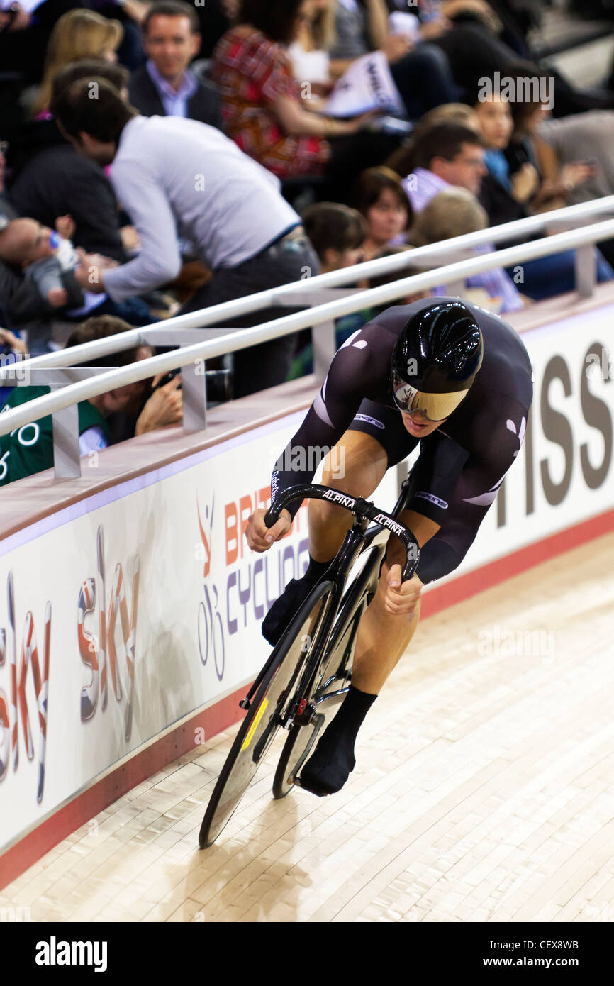 Shane ARCHBOLD (NZL) Men's Omnium Flying Lap Race, Track Cycling World Cup 2012 London Prepares Series 2012 Stock Photo