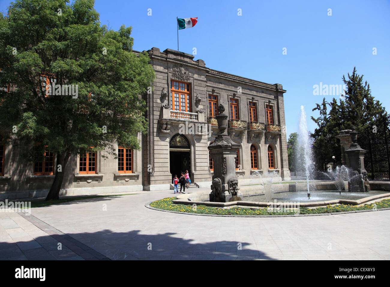 El Castillo de Chapultepec, Chapultepec Castle, Chapultepec Park, Chapultepec, Mexico City, Mexico Stock Photo