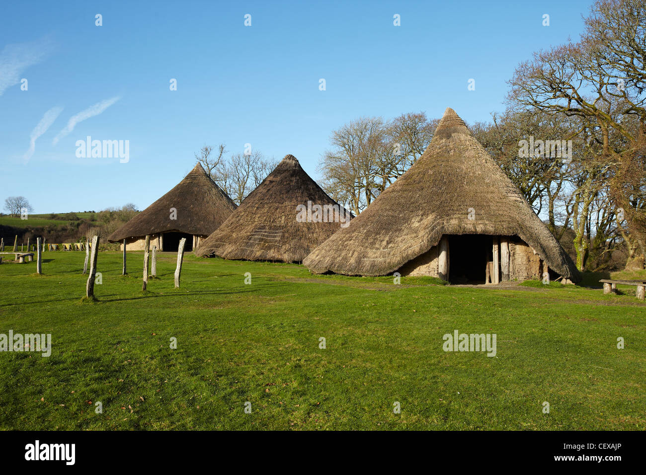 Iron Age Roundhouse, Castell Henllys Iron Age Hill Fort, Castell