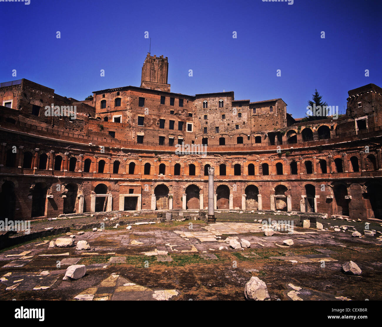 View of Trajan's forum, Rome, Italy, Europe Stock Photo
