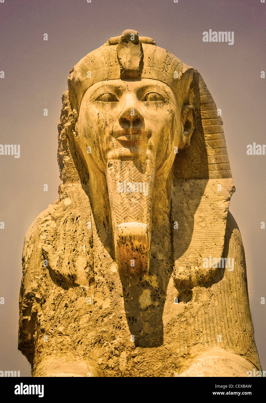 The Sphinx of Memphis (The Alabaster sphinx), Memphis, Egypt Stock ...
