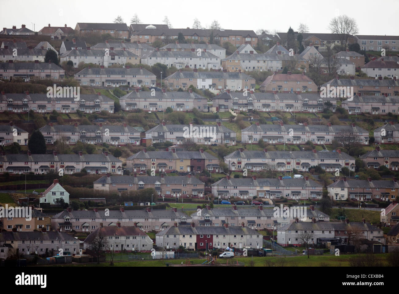 The Townhill council estate in Swansea, South Wales Stock Photo