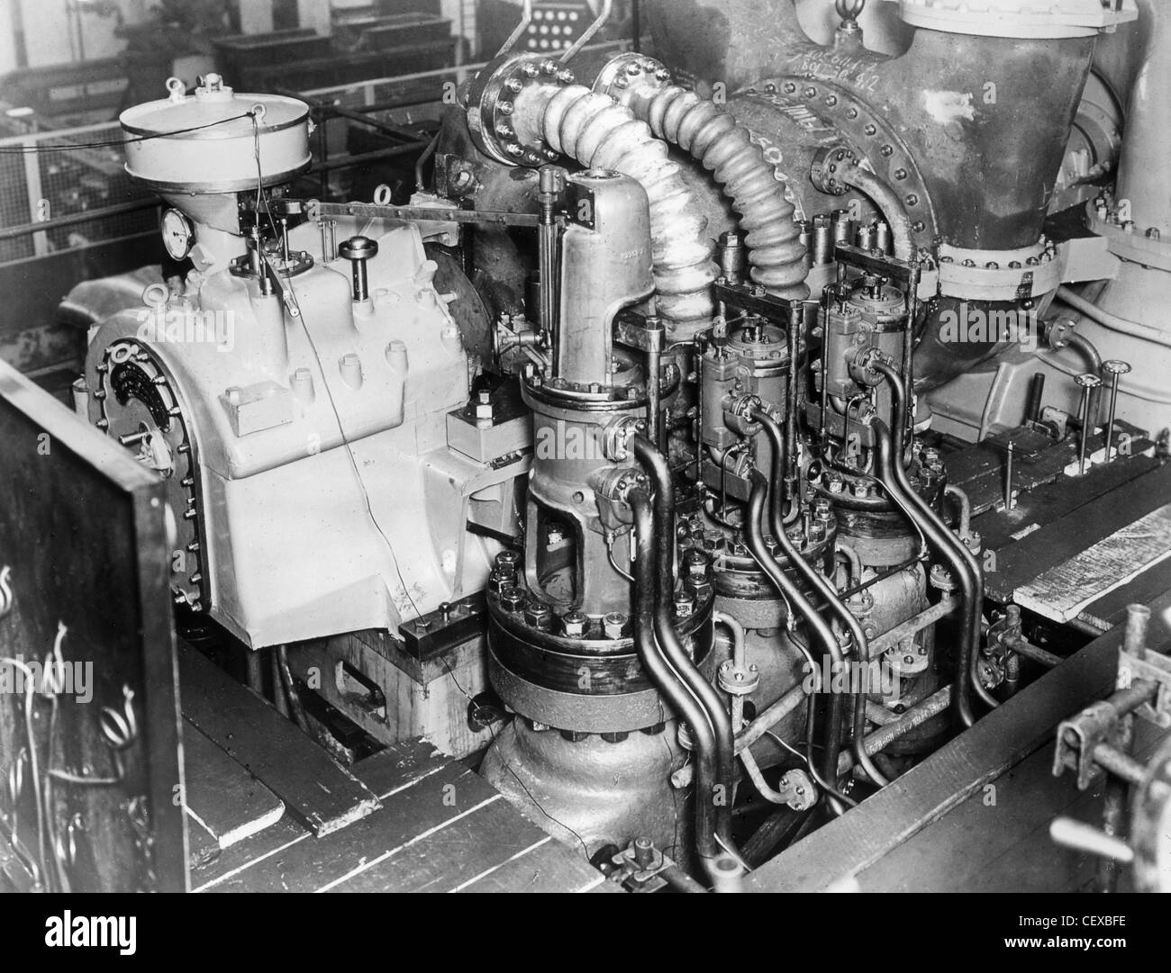 steam turbine Stock Photo