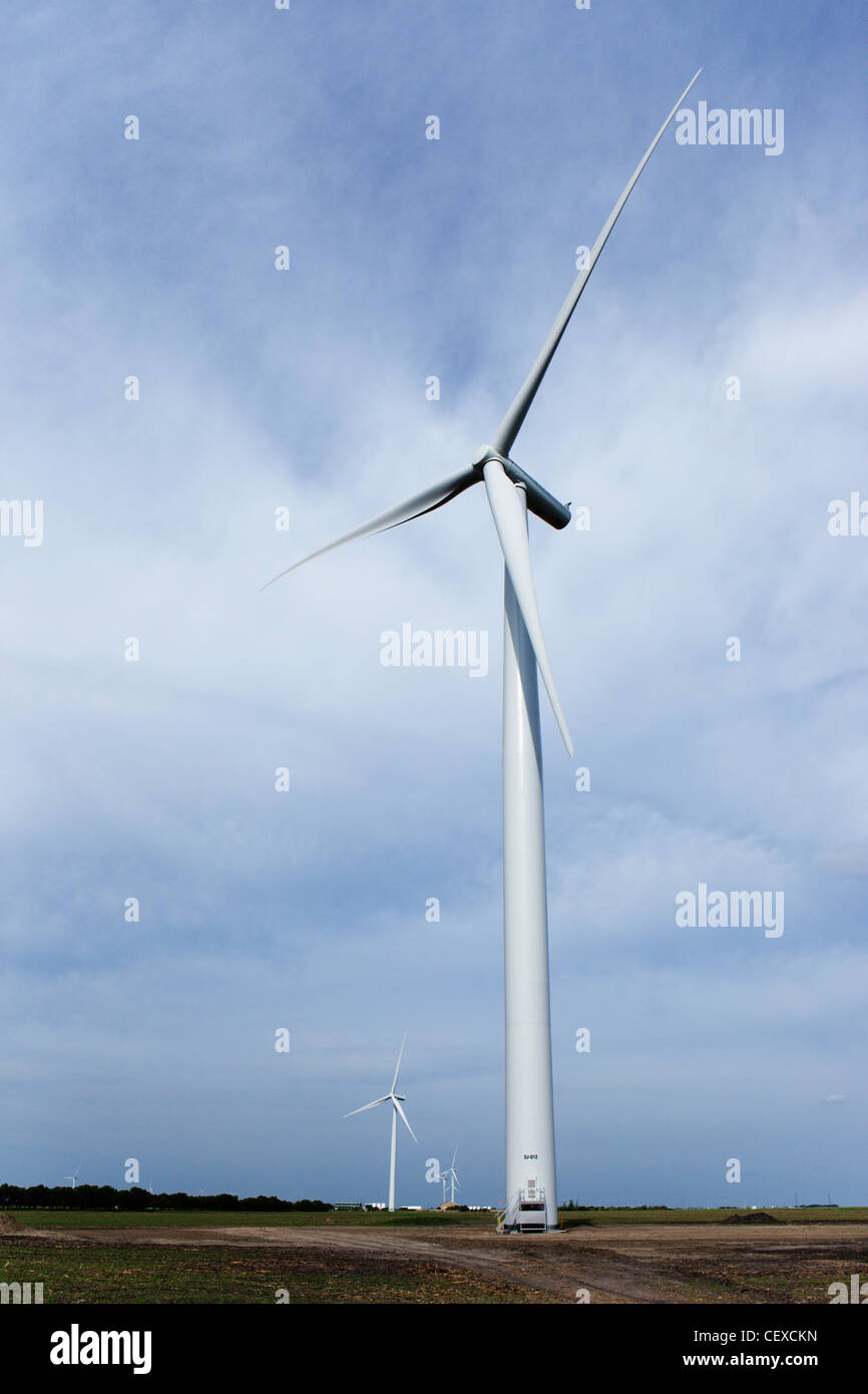 a wind turbine; manitoba, canada Stock Photo Alamy