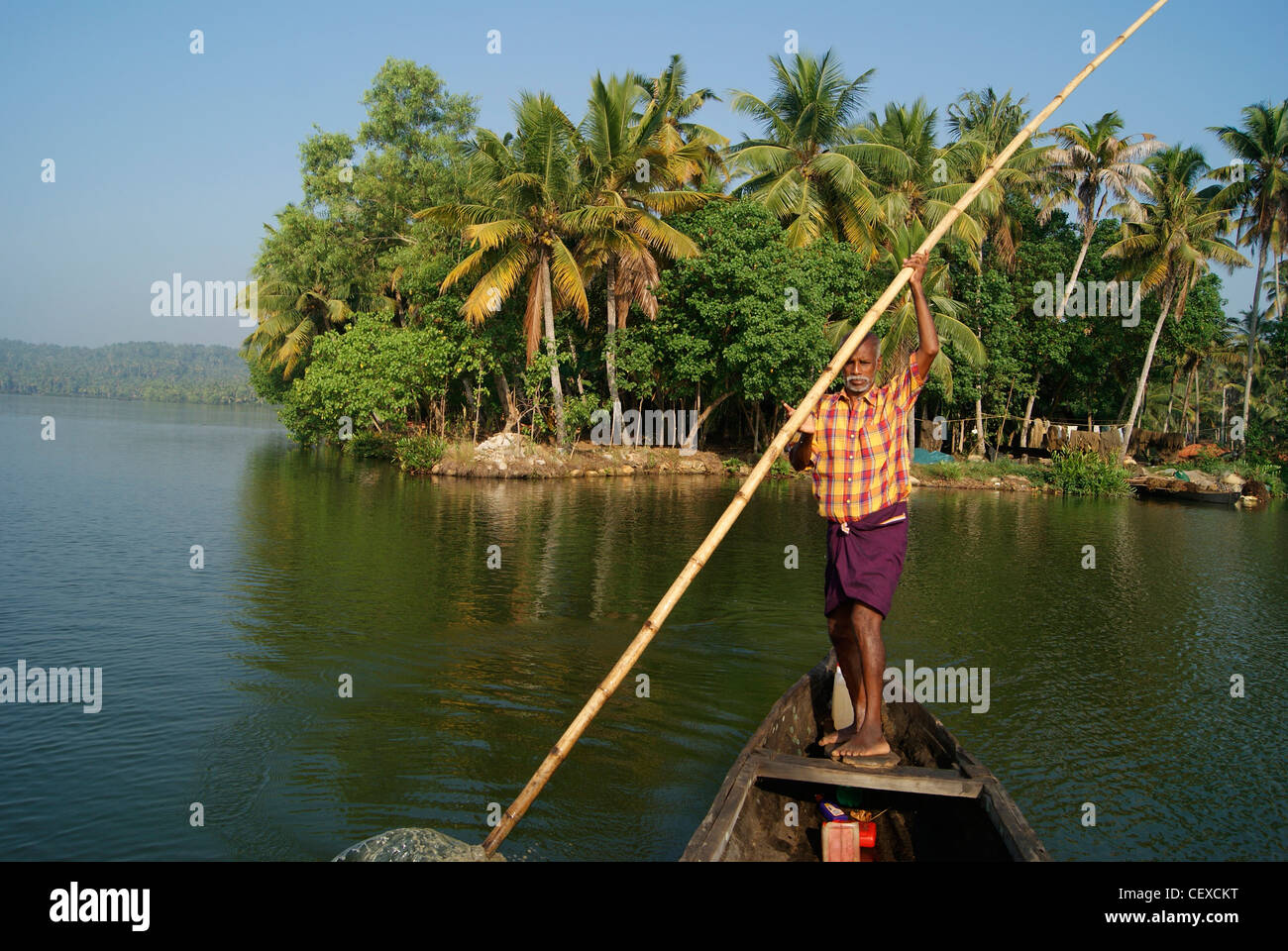 Beautiful Kerala landscapes and Traditional Canoe Boat journey through