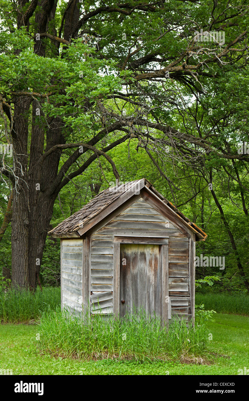 dilapidated outhouse; manitoba, canada Stock Photo Alamy