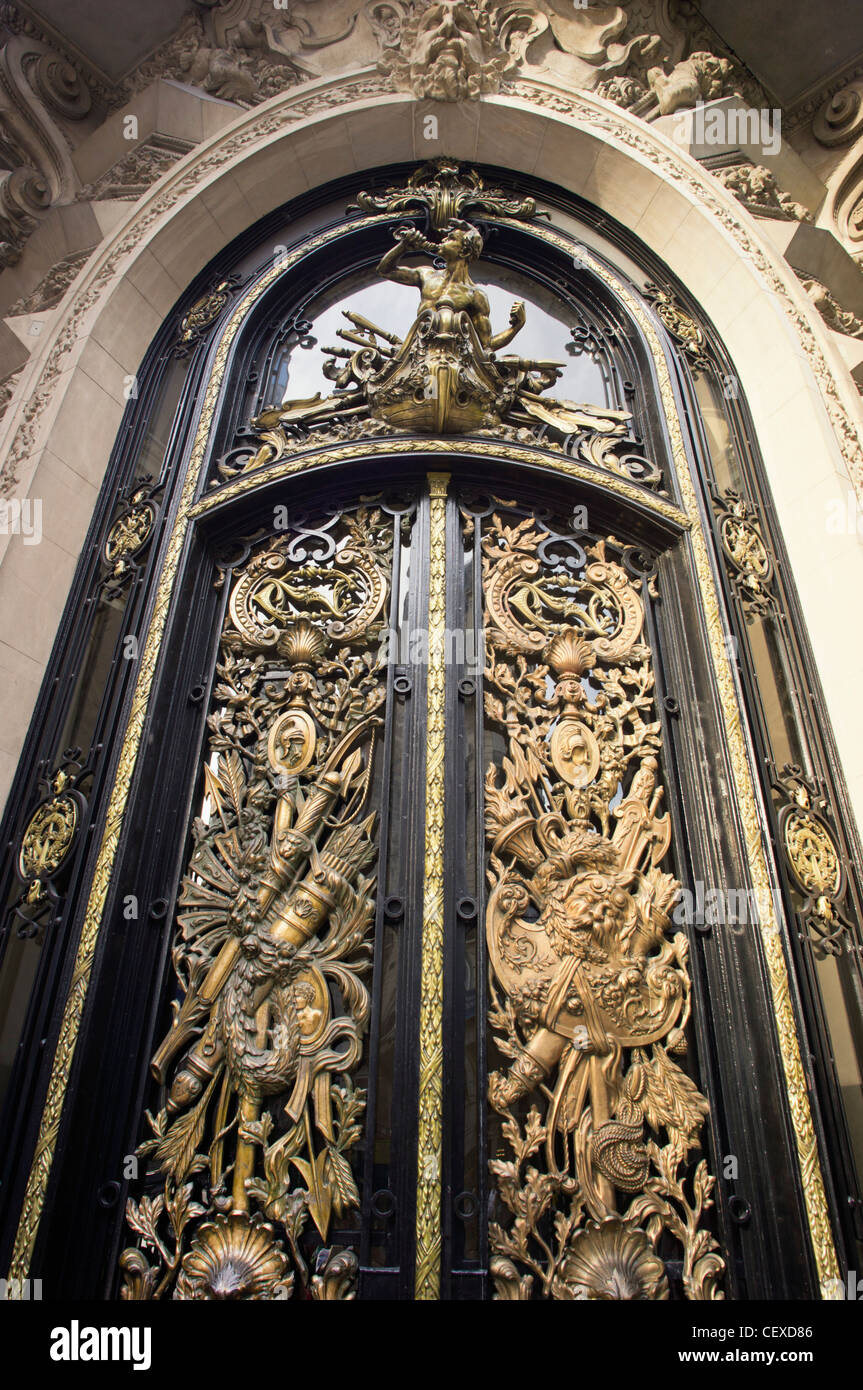 Centro Naval Palace, Entrance door, Naval Officers Club, Buenos Aires, Argentina Stock Photo