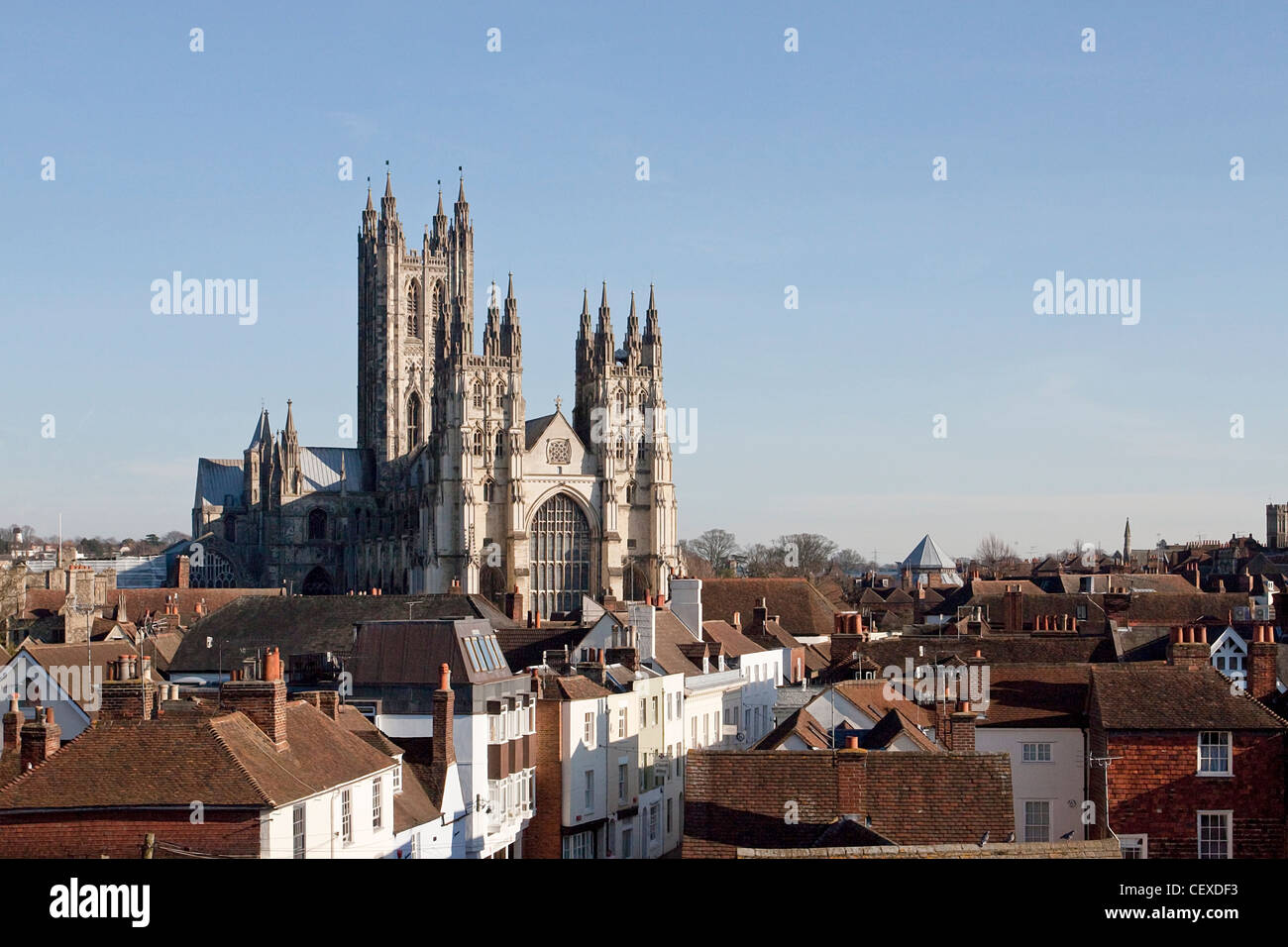 Canterbury Cathedral Canterbury Kent UK  Landscape Format Stock Photo