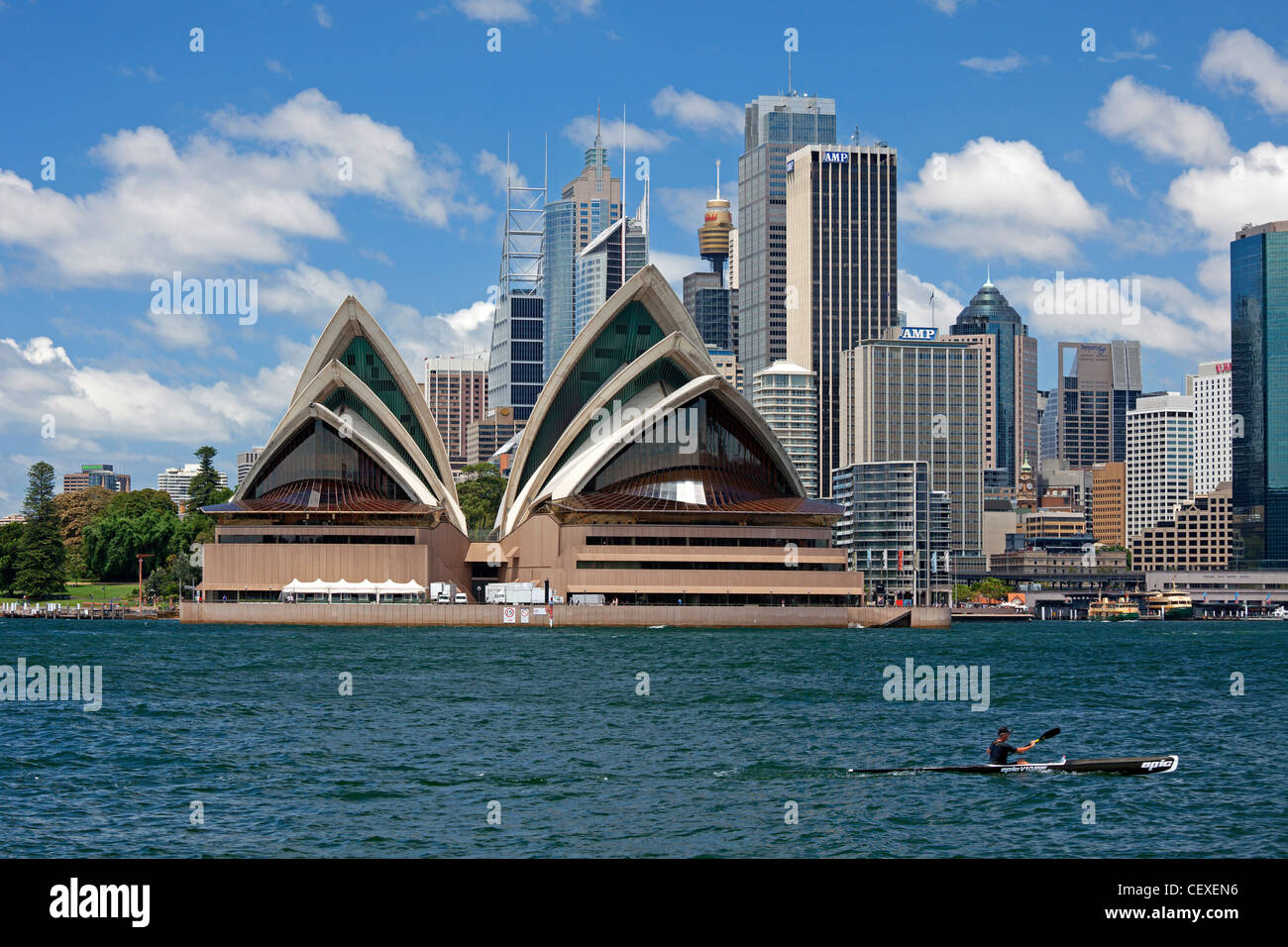 Sydney Opera House, harbour and  Sydney downtown Stock Photo