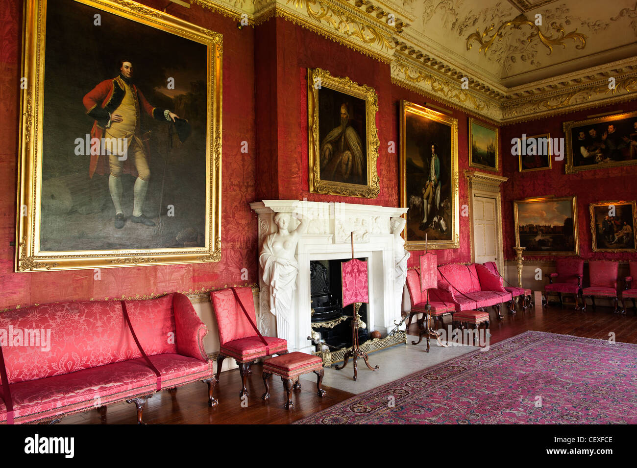 Interior rooms of the stately home of Hopetoun house. Hopetoun house is ...