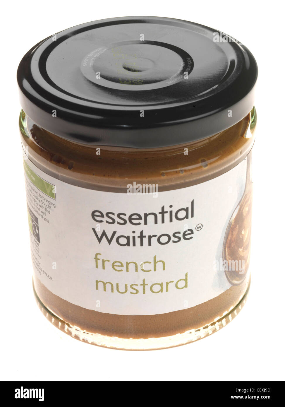 Jar of French Mustard Stock Photo Alamy