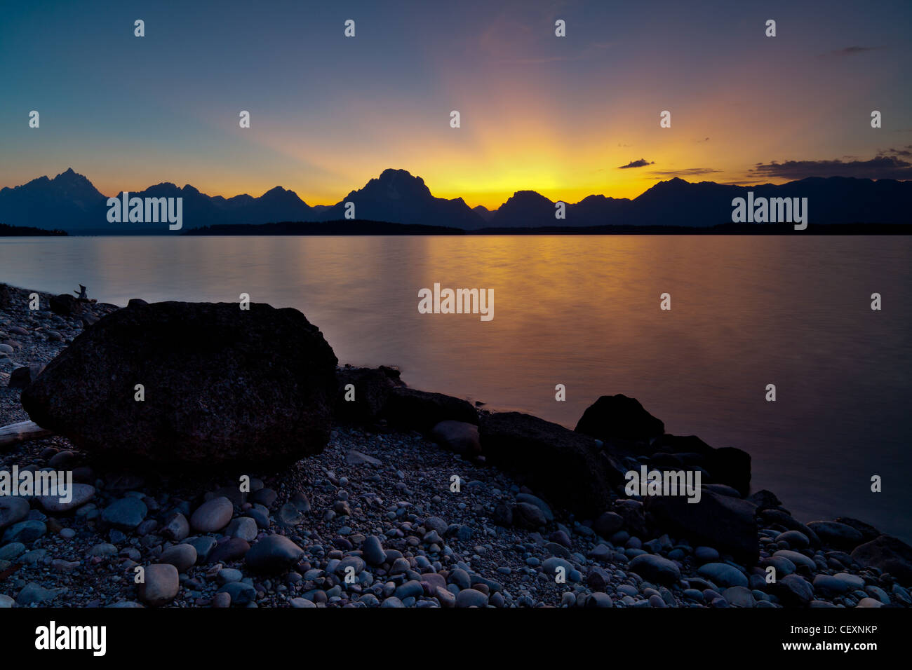 Jackson wyoming sunset hires stock photography and images Alamy