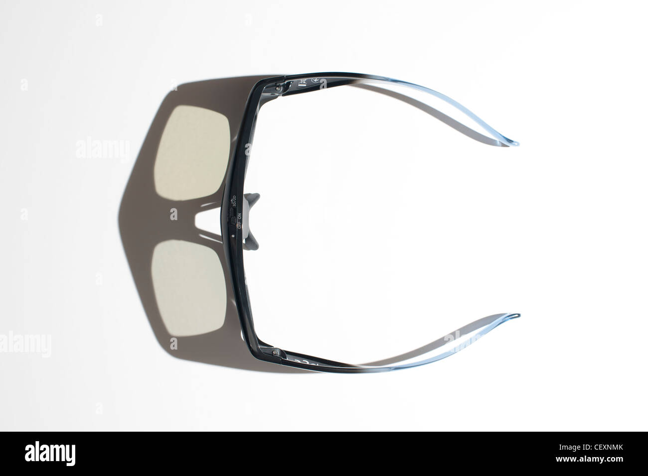 3D Glasses on white background Stock Photo