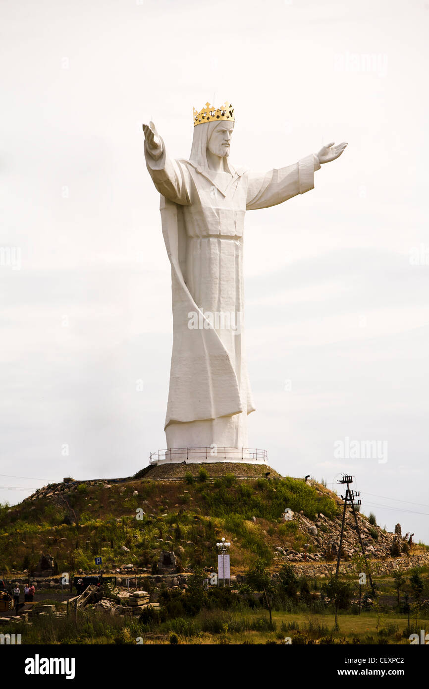 Statue Of Jesus Christ I Crown Erected In Swiebodzin Poland 10 Stock Photo Alamy
