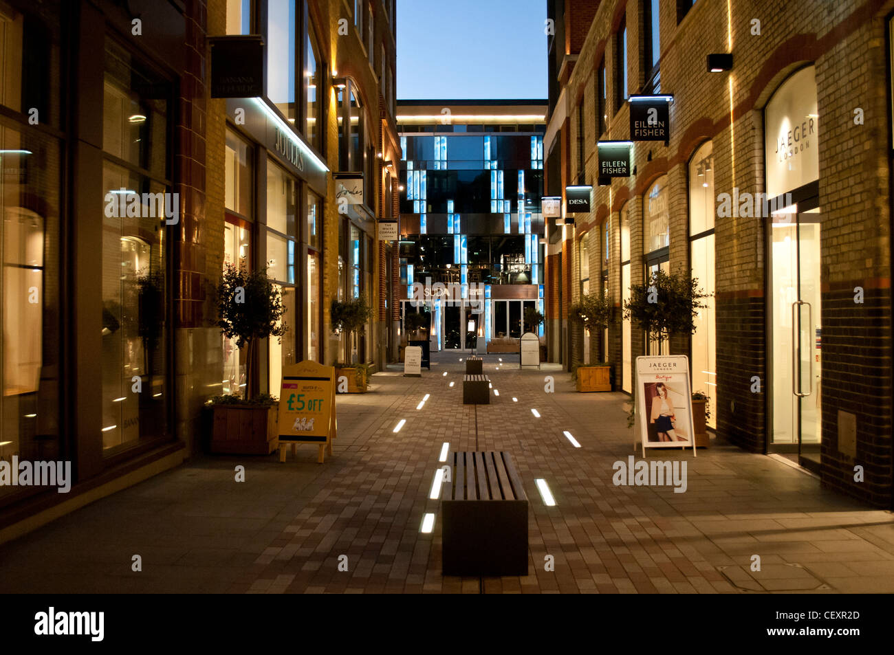 Street with posh shops, Covent Garden, London, UK Stock Photo