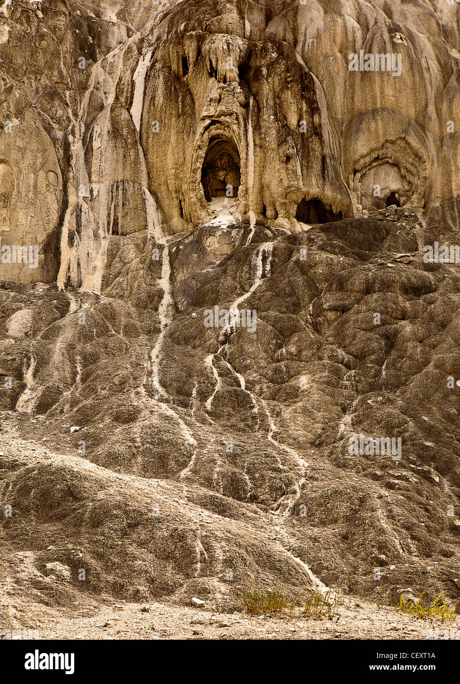 Face In Mound Terrace Stock Photo