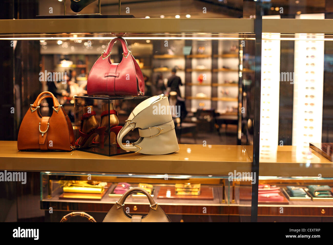 High end handbags for sale in Sura shopping mall at KLCC. Kuala Lumpur ...