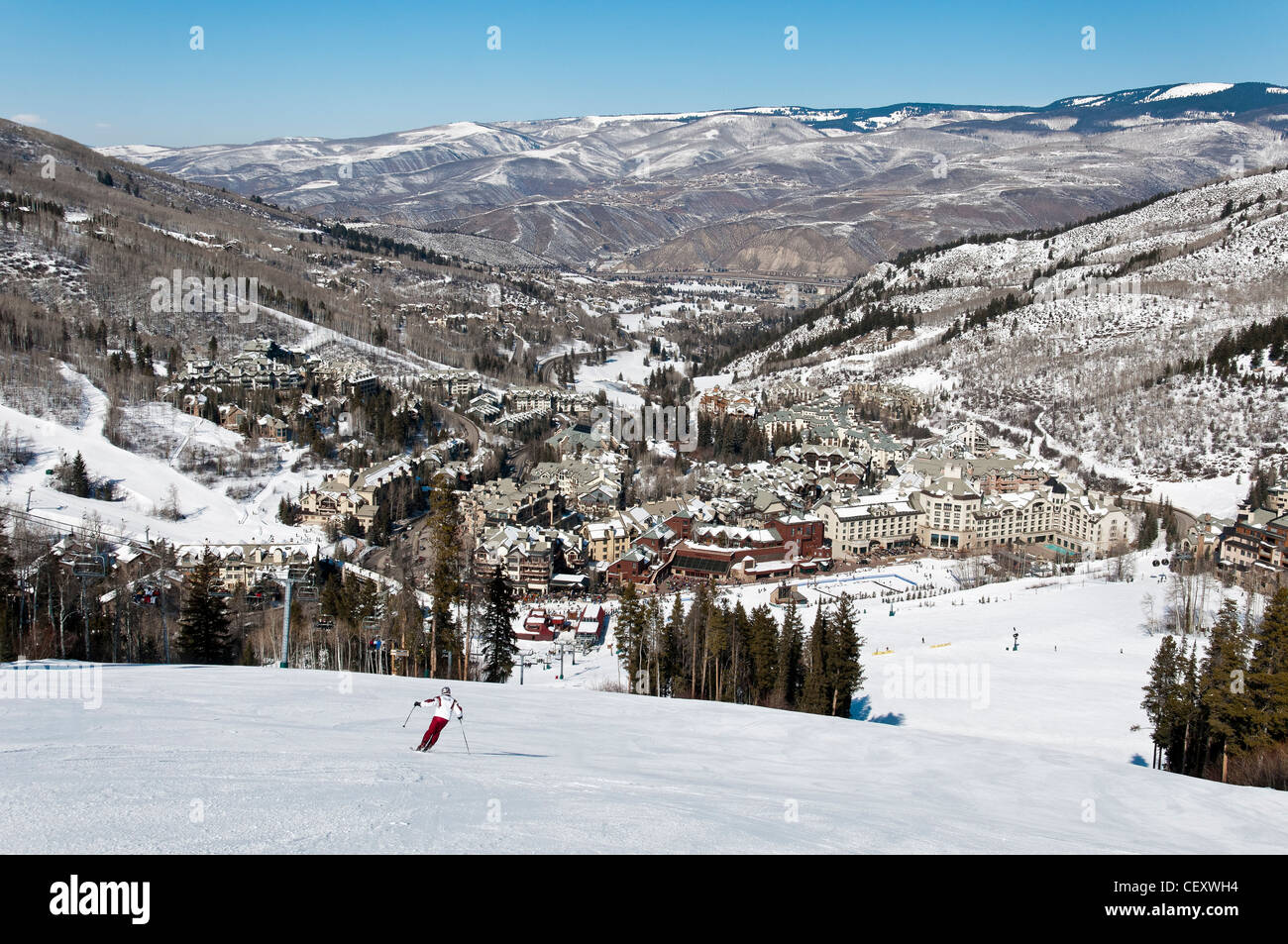 Beaver Creek Village and Park Hyatt Hotel, Beaver Creek Resort, Avon, Colorado Stock Photo Alamy