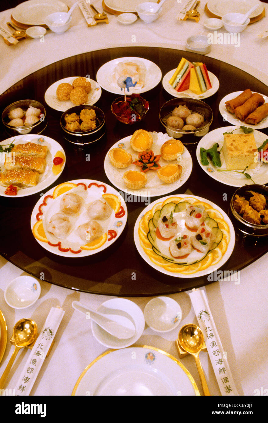 Dim Sum Chinese Food In Chinatown Restaurant In Los Angeles California Usa Stock Photo Alamy